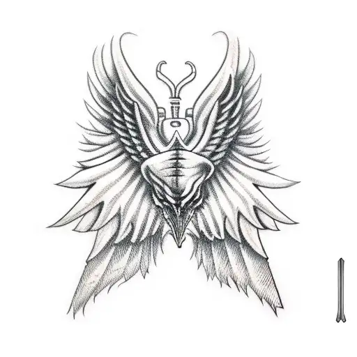 devil wings wrapped in barbed wire tattoo design idea