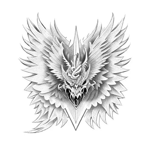 Black Pegasus tattoo design idea