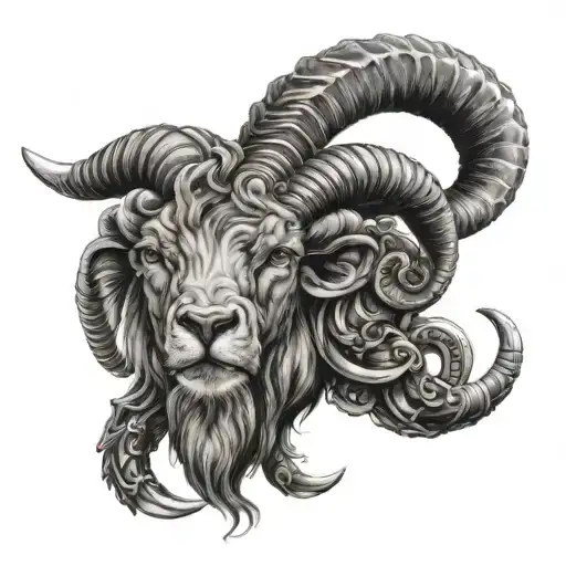 a weight loss tatto mixed with the aries aigm tattoo design idea