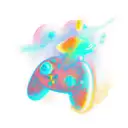 A gamer holding a controller while floating in a nebula tattoo design idea