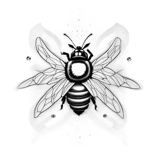 bumble bee  tattoo design idea