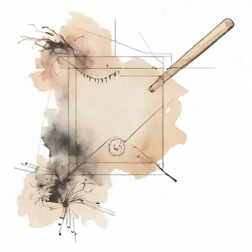 CHEROKE 4X4, BASEBALL FIELD WITH A BLACK tattoo design idea