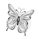 butterfly with sharp wings  tattoo design idea