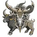 taurus and osiris tattoo design idea