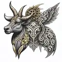 taurus and osiris tattoo design idea