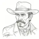gonzo style of doc Holliday in tombstone  tattoo design idea