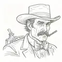 gonzo style of doc Holliday in tombstone  tattoo design idea