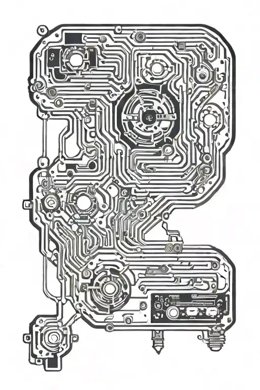 electronic circuit diagram tattoo design idea