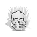 Pablo Escobar's silhouette surrounded by money and drugs tattoo design idea