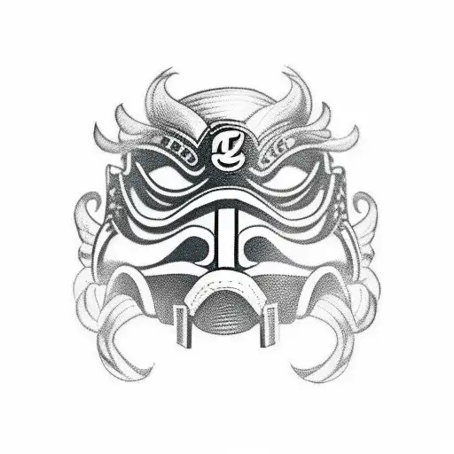 Rooster wearing a luchador mask, color  tattoo design idea