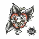 pandora apple tattoo design idea