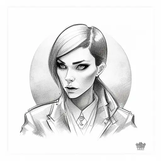 boss lady tattoo design idea