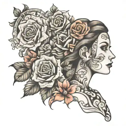 woman   needs to live and love  tattoo design idea