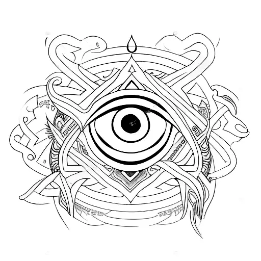 Evil Eye tattoo design idea