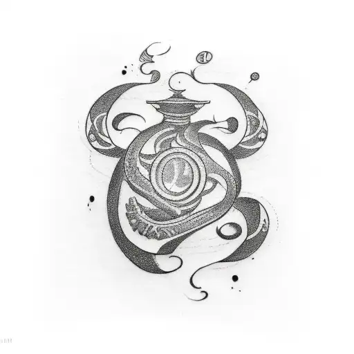A tattoo of an open scroll with the word 'lessons' written in a flowing script tattoo design idea