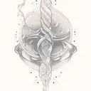 A tattoo of an open scroll with the word 'lessons' written in a flowing script tattoo design idea