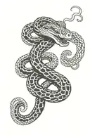 symmetrical snake tattoo tattoo design idea