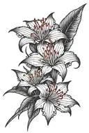red spider lily flower tattoo design idea