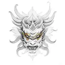 Hannya mask tattoo design idea
