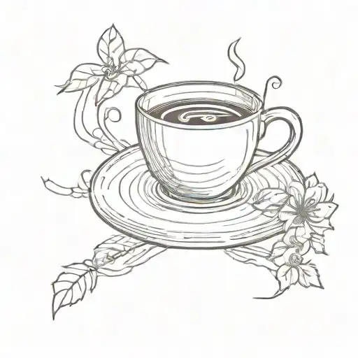coffee, lost loved one  tattoo design idea