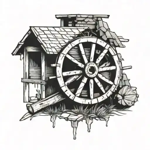 Wagon Wheel  tattoo design idea