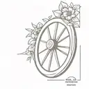 Wagon Wheel  tattoo design idea
