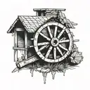 Wagon Wheel  tattoo design idea