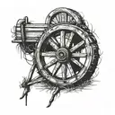 Wagon Wheel  tattoo design idea