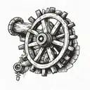Wagon Wheel  tattoo design idea