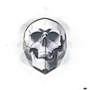 skull full of cogs and clock hands tattoo design idea