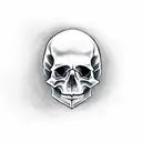 skull full of cogs and clock hands tattoo design idea