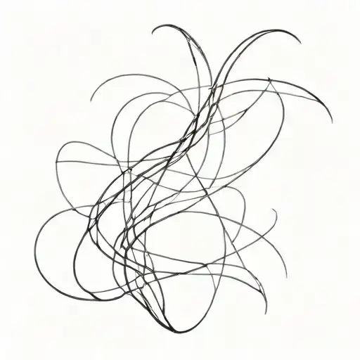 flow lines going vertical tattoo design idea