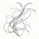 flow lines going vertical tattoo design idea