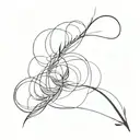 flow lines going vertical tattoo design idea