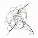 flow lines going vertical tattoo design idea