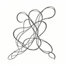 flow lines going vertical tattoo design idea