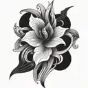 flow lines going vertical tattoo design idea
