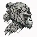 sleeve with gorilla, raven and warrior tattoo design idea