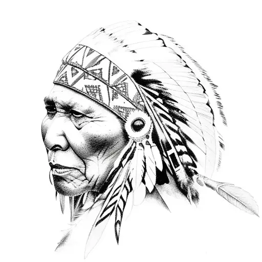American Indian  tattoo design idea