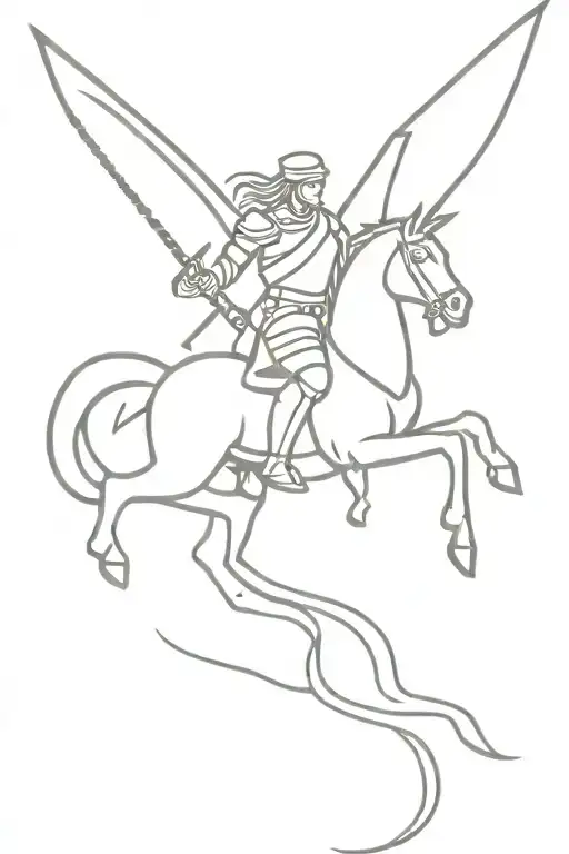 St. George slaying dragon tattoo design idea