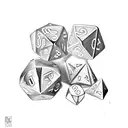 dnd dice set in motion, vertical tattoo design idea
