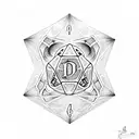 dnd dice set vertical flow tattoo design idea