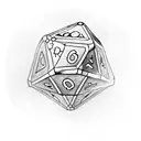 dnd dice set action tattoo design idea