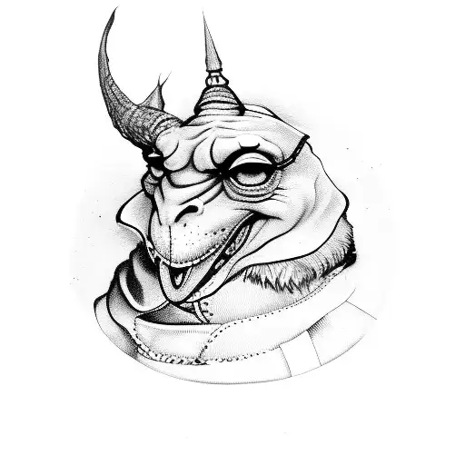 pope puppet devil tattoo design idea