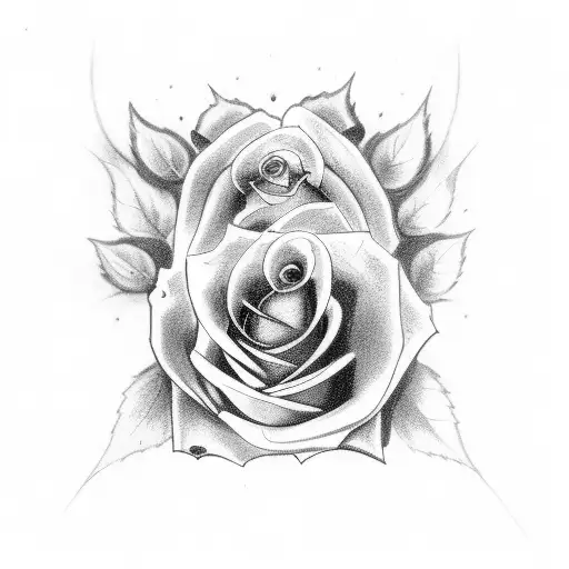 cross with a rose tattoo design idea