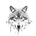 Wolf tattoo design idea