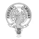 a scottish clan crest tattoo design idea