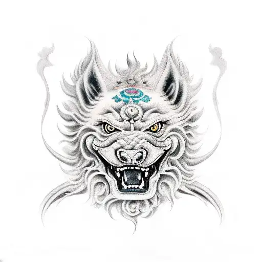 Foo Dog tattoo design idea