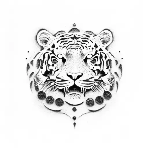comet with tiger tattoo design idea