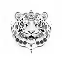 comet with tiger tattoo design idea